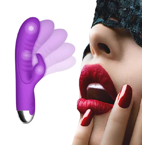 VIBRADOR CON ESTIMULACIÓN CLITORIAL USB