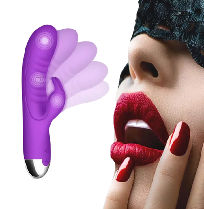 VIBRADOR CON ESTIMULACIÓN CLITORIAL USB